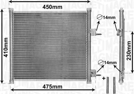 Magneti Marelli 350203869000 - Kondensators, Gaisa kond. sistēma www.autospares.lv