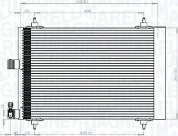 Magneti Marelli 350203839000 - Kondensators, Gaisa kond. sistēma www.autospares.lv