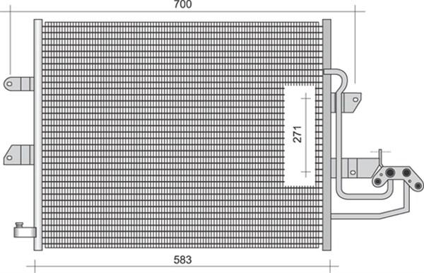 Magneti Marelli 350203344000 - Kondensators, Gaisa kond. sistēma www.autospares.lv