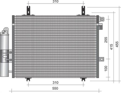 Magneti Marelli 350203338000 - Kondensators, Gaisa kond. sistēma www.autospares.lv