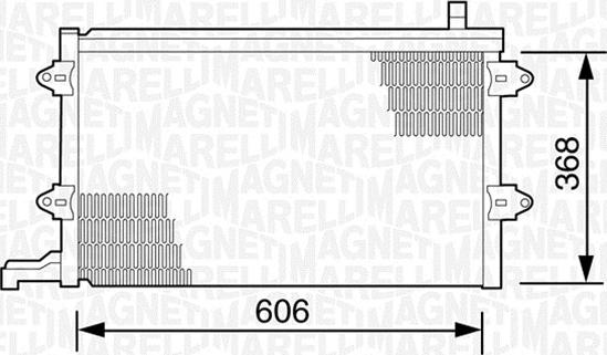 Magneti Marelli 350203243000 - Kondensators, Gaisa kond. sistēma autospares.lv