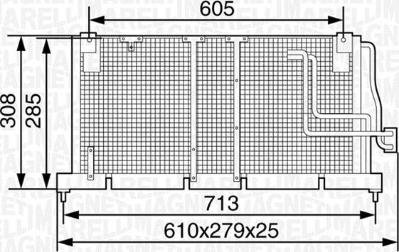 Magneti Marelli 350203233000 - Kondensators, Gaisa kond. sistēma www.autospares.lv