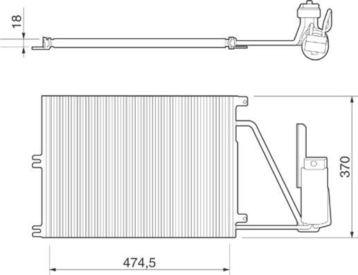 Magneti Marelli 350203220000 - Kondensators, Gaisa kond. sistēma autospares.lv