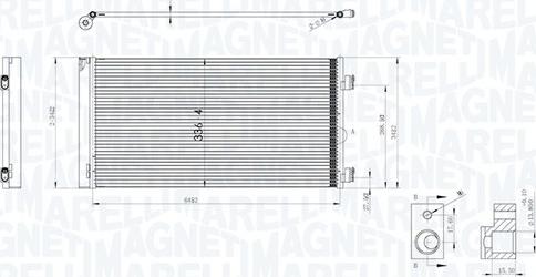 Magneti Marelli 350203747000 - Kondensators, Gaisa kond. sistēma www.autospares.lv