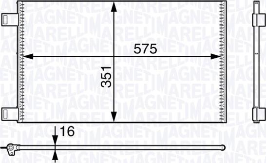 Magneti Marelli 350203718000 - Kondensators, Gaisa kond. sistēma www.autospares.lv