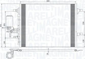 Magneti Marelli 350203789000 - Kondensators, Gaisa kond. sistēma www.autospares.lv