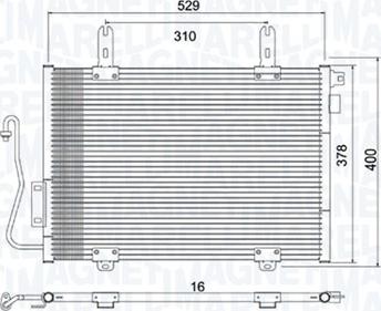 Magneti Marelli 350203782000 - Kondensators, Gaisa kond. sistēma www.autospares.lv