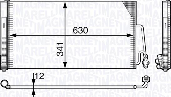 Magneti Marelli 350203722000 - Kondensators, Gaisa kond. sistēma www.autospares.lv