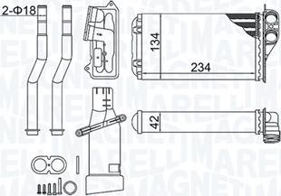 Magneti Marelli 350218466000 - Siltummainis, Salona apsilde www.autospares.lv