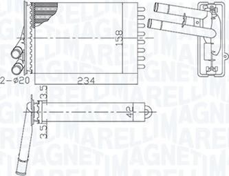 Magneti Marelli 350218462000 - Siltummainis, Salona apsilde www.autospares.lv