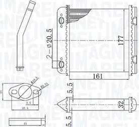 Magneti Marelli 350218408000 - Siltummainis, Salona apsilde www.autospares.lv