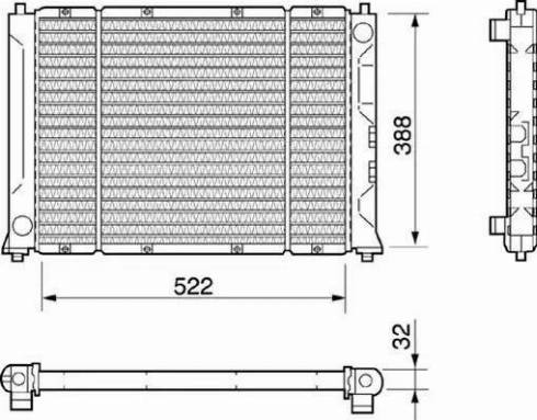 Magneti Marelli 350213414000 - Радиатор, охлаждение двигателя www.autospares.lv