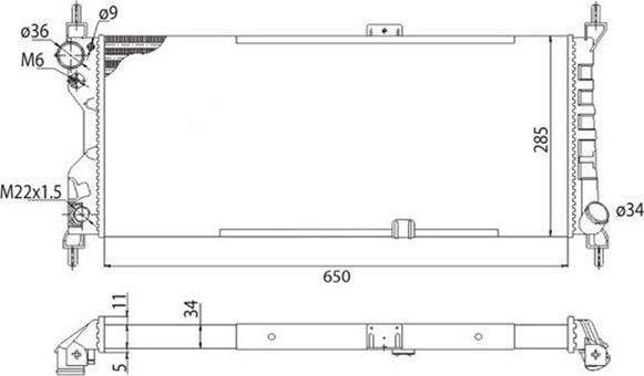 Magneti Marelli 350213588003 - Radiators, Motora dzesēšanas sistēma www.autospares.lv