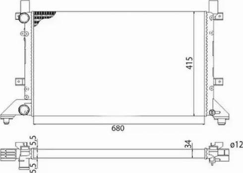 Magneti Marelli 350213521003 - Радиатор, охлаждение двигателя www.autospares.lv