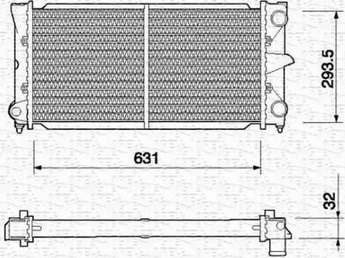 Magneti Marelli 350213648000 - Radiators, Motora dzesēšanas sistēma autospares.lv