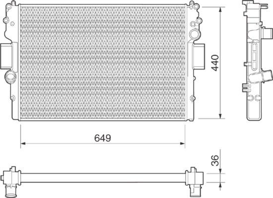 Magneti Marelli 350213015000 - Radiators, Motora dzesēšanas sistēma www.autospares.lv