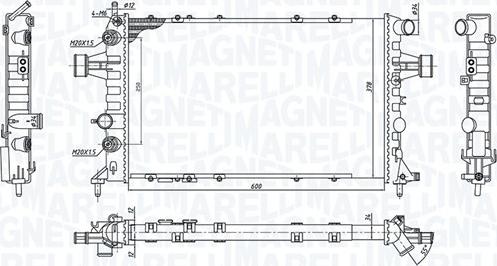 Magneti Marelli 350213194600 - Radiators, Motora dzesēšanas sistēma www.autospares.lv