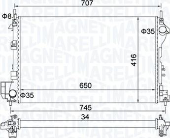 Magneti Marelli 350213195700 - Radiators, Motora dzesēšanas sistēma www.autospares.lv