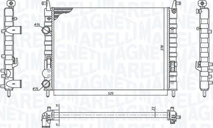 Magneti Marelli 350213196300 - Radiators, Motora dzesēšanas sistēma www.autospares.lv