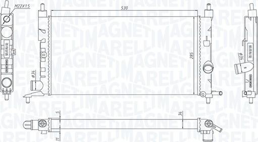 Magneti Marelli 350213190400 - Radiators, Motora dzesēšanas sistēma www.autospares.lv