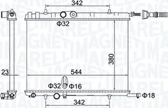 Magneti Marelli 350213193400 - Radiators, Motora dzesēšanas sistēma www.autospares.lv