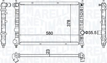 Magneti Marelli 350213192100 - Radiators, Motora dzesēšanas sistēma www.autospares.lv