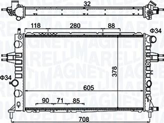 Magneti Marelli 350213192300 - Radiators, Motora dzesēšanas sistēma www.autospares.lv