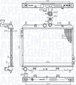 Magneti Marelli 350213192200 - Radiators, Motora dzesēšanas sistēma www.autospares.lv