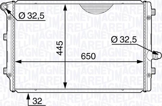 Magneti Marelli 350213144400 - Radiators, Motora dzesēšanas sistēma www.autospares.lv