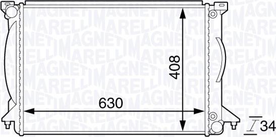 Magneti Marelli 350213143900 - Radiators, Motora dzesēšanas sistēma www.autospares.lv