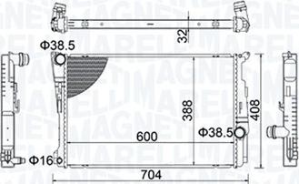 Magneti Marelli 350213155200 - Radiators, Motora dzesēšanas sistēma www.autospares.lv