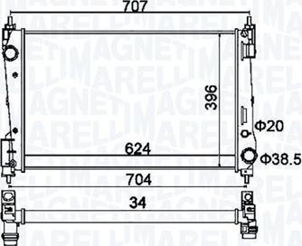 Magneti Marelli 350213151200 - Radiators, Motora dzesēšanas sistēma autospares.lv