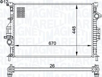 Magneti Marelli 350213158700 - Radiators, Motora dzesēšanas sistēma www.autospares.lv