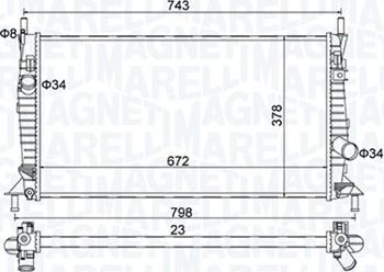 Magneti Marelli 350213157400 - Radiators, Motora dzesēšanas sistēma www.autospares.lv