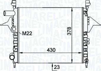 Magneti Marelli 350213161200 - Radiators, Motora dzesēšanas sistēma www.autospares.lv