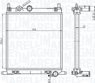 Magneti Marelli 350213167500 - Radiators, Motora dzesēšanas sistēma www.autospares.lv