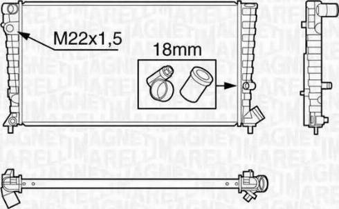 Magneti Marelli 350213119500 - Radiators, Motora dzesēšanas sistēma www.autospares.lv