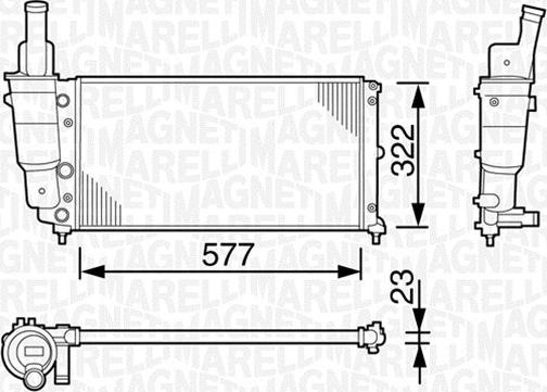 Magneti Marelli 350213114003 - Radiators, Motora dzesēšanas sistēma www.autospares.lv