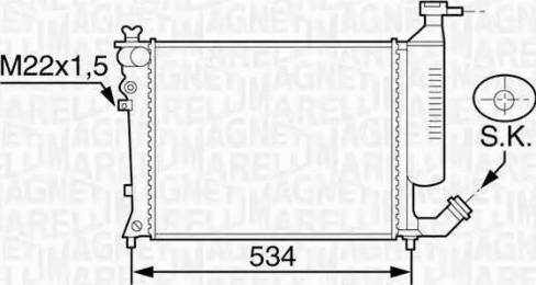 Magneti Marelli 350213118900 - Radiators, Motora dzesēšanas sistēma www.autospares.lv