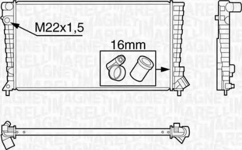 Magneti Marelli 350213118200 - Radiators, Motora dzesēšanas sistēma www.autospares.lv