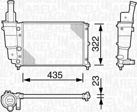 Magneti Marelli 350213113000 - Radiators, Motora dzesēšanas sistēma www.autospares.lv