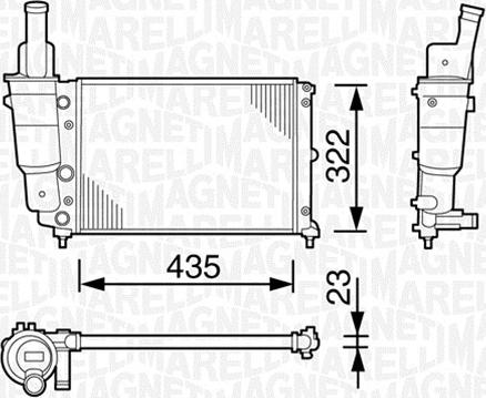 Magneti Marelli 350213113003 - Radiators, Motora dzesēšanas sistēma www.autospares.lv