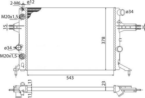 Magneti Marelli 350213112003 - Radiators, Motora dzesēšanas sistēma www.autospares.lv