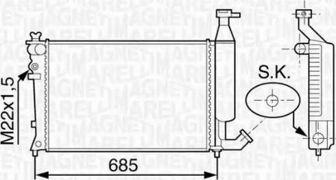 Magneti Marelli 350213117800 - Radiators, Motora dzesēšanas sistēma www.autospares.lv