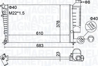 Magneti Marelli 350213189500 - Radiators, Motora dzesēšanas sistēma www.autospares.lv