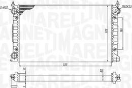 Magneti Marelli 350213189600 - Radiators, Motora dzesēšanas sistēma autospares.lv