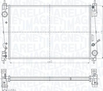 Magneti Marelli 350213184300 - Radiators, Motora dzesēšanas sistēma autospares.lv