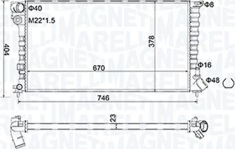 Magneti Marelli 350213186600 - Radiators, Motora dzesēšanas sistēma www.autospares.lv