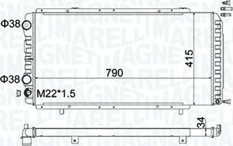 Magneti Marelli 350213180900 - Radiators, Motora dzesēšanas sistēma www.autospares.lv