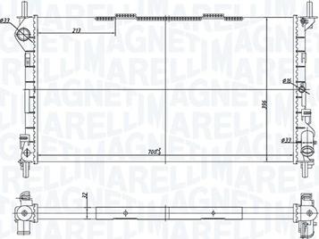 Magneti Marelli 350213181200 - Radiators, Motora dzesēšanas sistēma www.autospares.lv